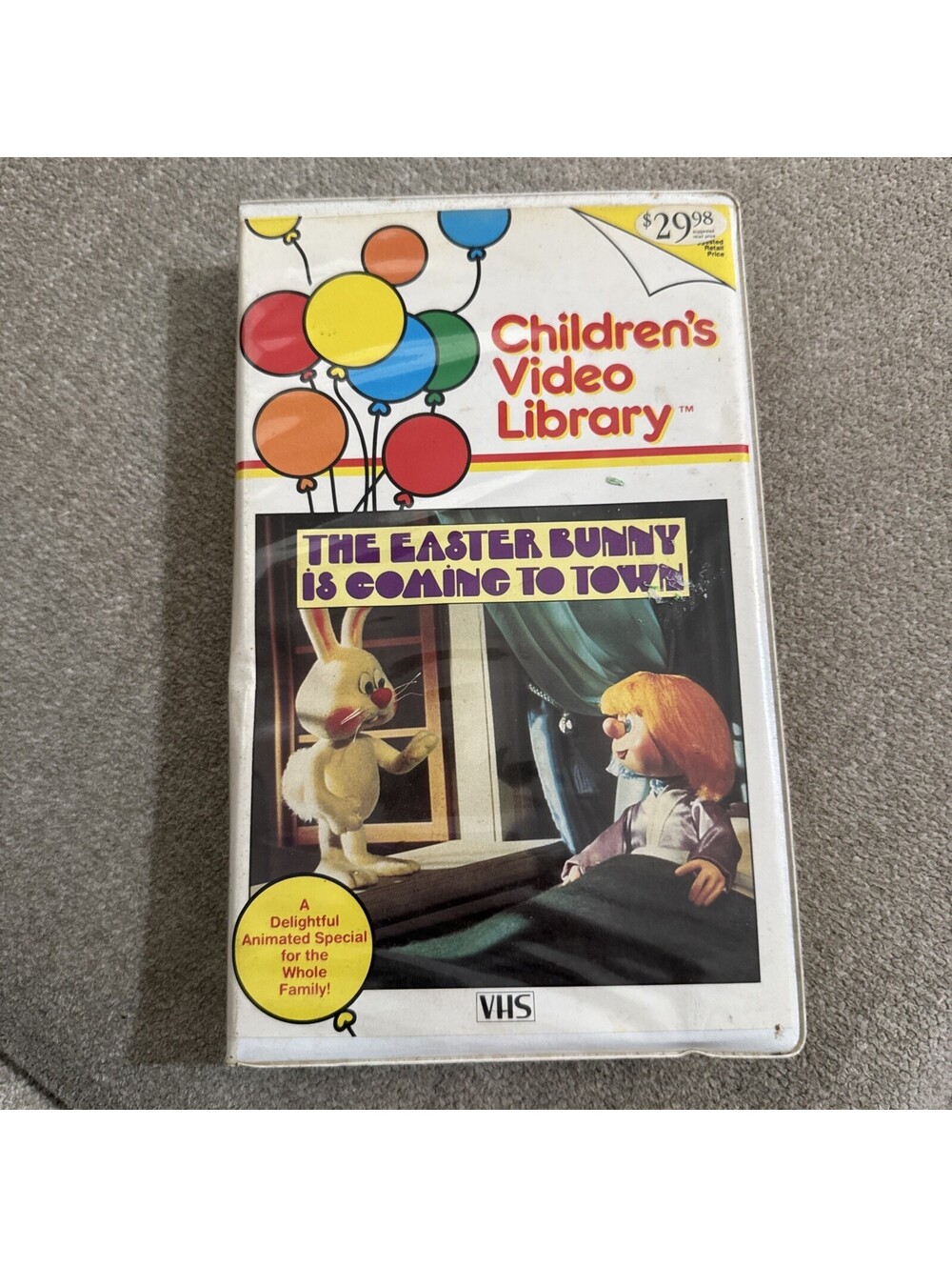 The Easter Bunny Is Coming To Town - RARE Children's Video Library VHS Clamshell